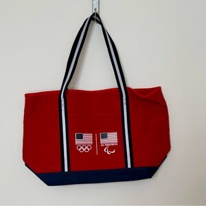 New (no tags) Team USA Olympic Red Canvas Tote Bag